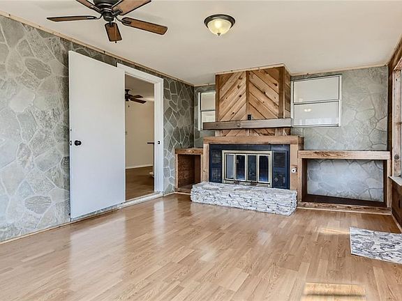 Fireplace located in the sunroom