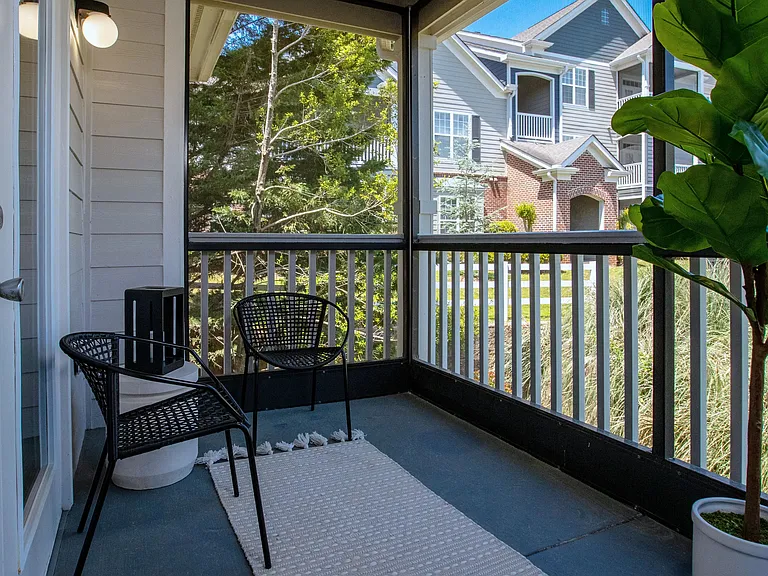 Unwind in seclusion on your screened-in patio for fresh air enjoyment without leaving your apartment.