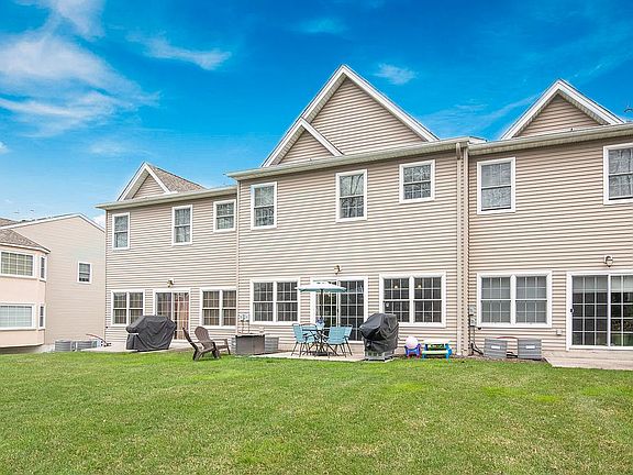 Peaceful open rear yard.