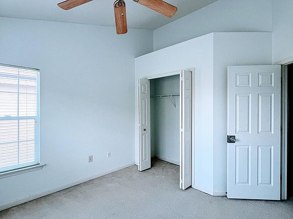 Closet with extra storage space above it