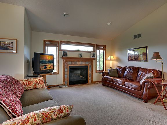 Vaulted living room