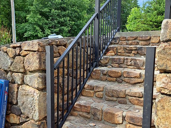 Steps to front entry.