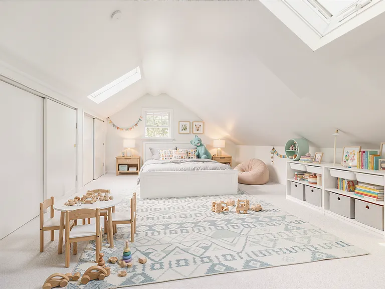 Virtually staged bedroom