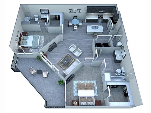 Floor plan B3 2X2