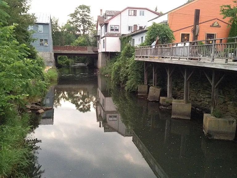 River in town