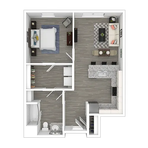 Floor plan 1 Bedroom (Income Restrictions Apply - 62+)