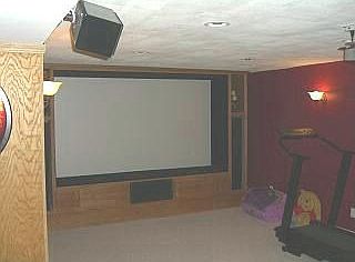 Downstairs media room
