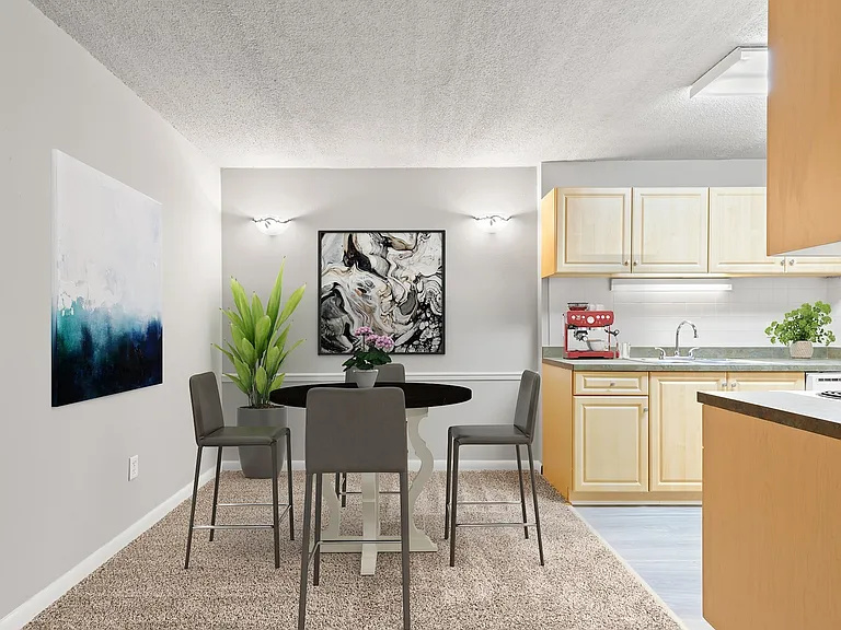 Dining Room with Chair Rail and Wall Scones