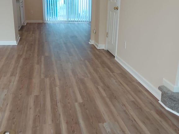 Living room open to dining area
