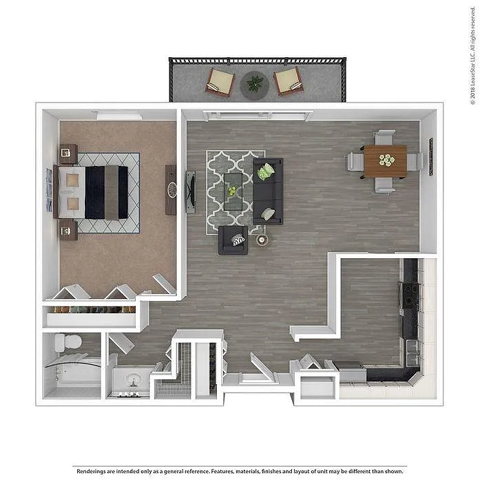 Floor plan 1 Bed 1 Bath