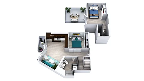 Floor plan Santa Cruz Loft w/ Den