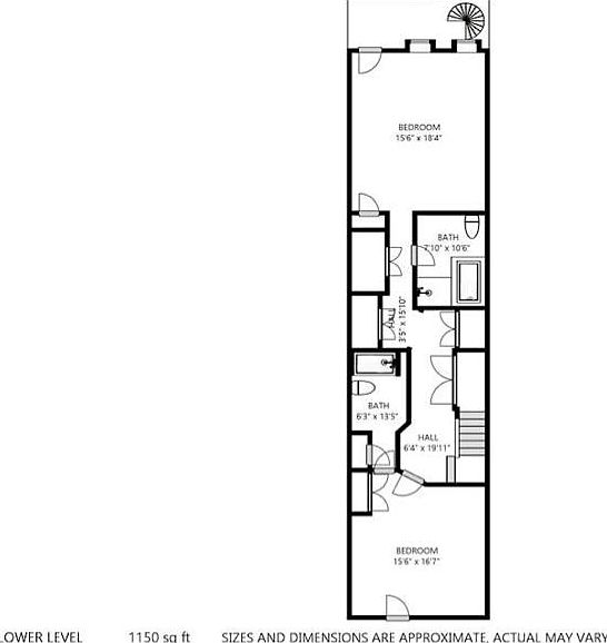 Second and third bedrooms, utilities and laundry