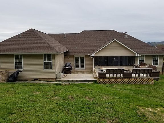 Fenced Back yard with Decks