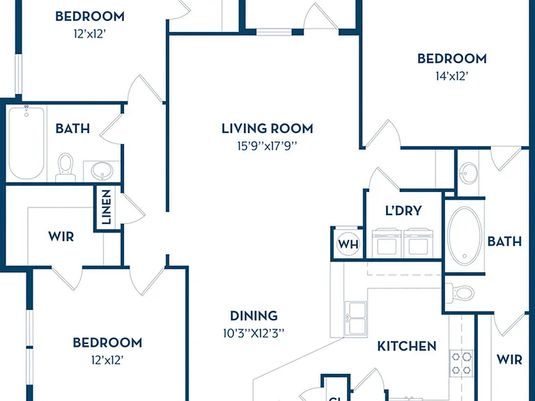 3 Bedroom | 2 Bath | 1489 SF | Renovated 3 Bedroom | 2 Bath | 1489 SF | Renovated