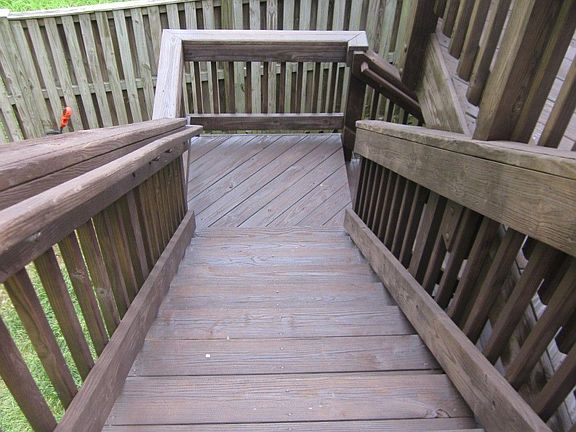 Newly Stained Tiered Deck