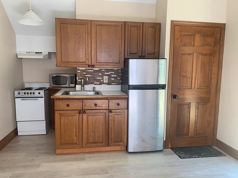 Kitchenette with new flooring