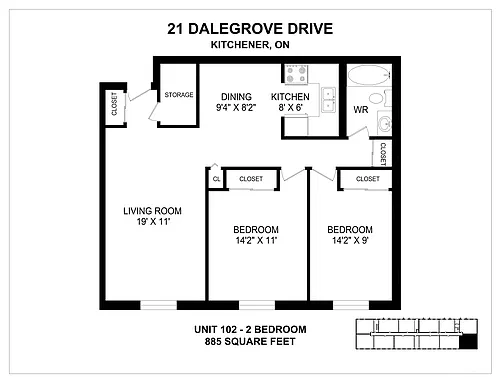 Floor plan 2 Bedroom