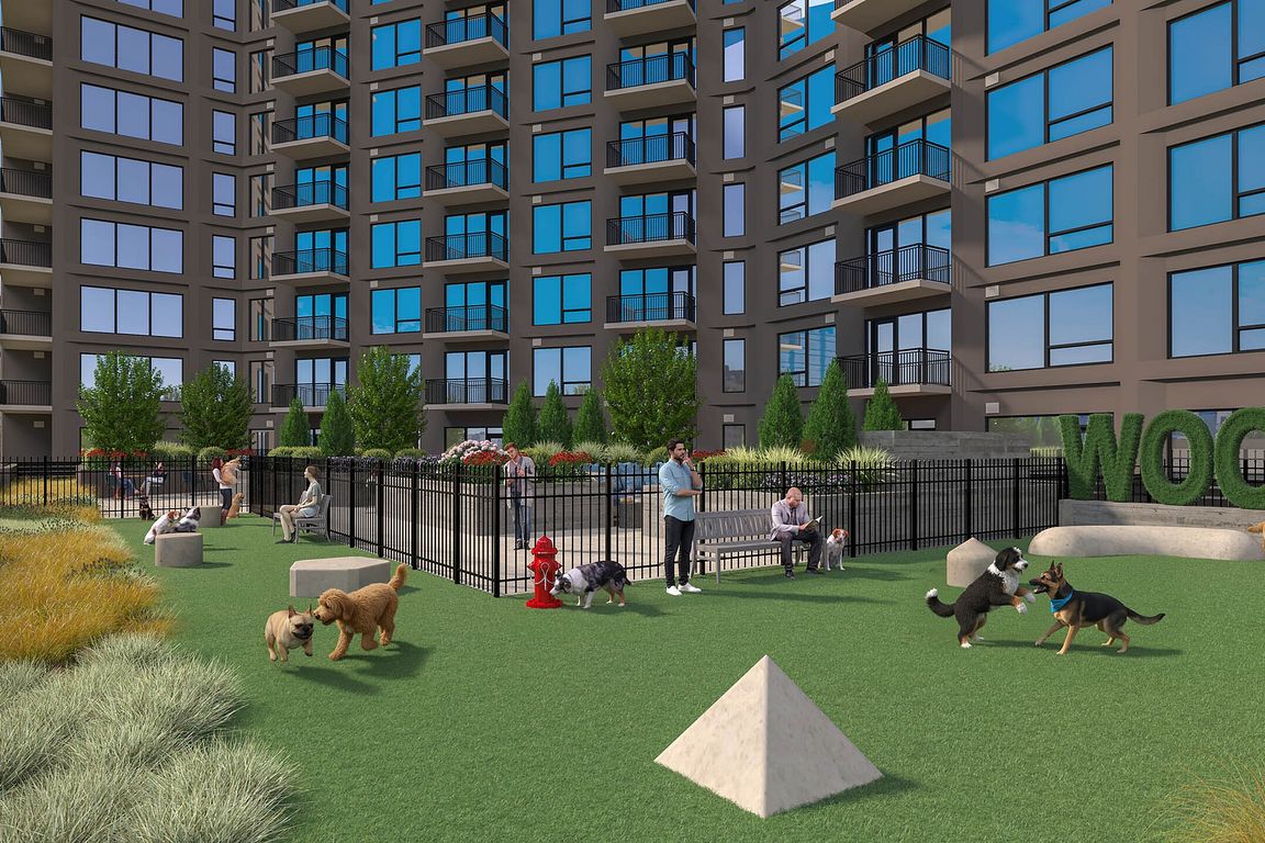 Expansive outdoor dog park amenity