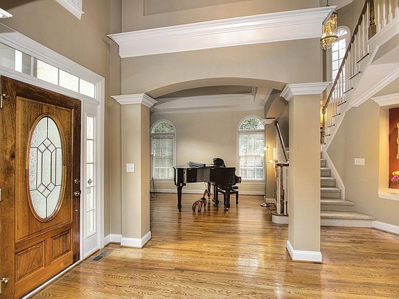 Entry with hardwood floors