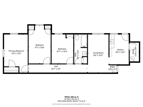 Floor plan 3b1b