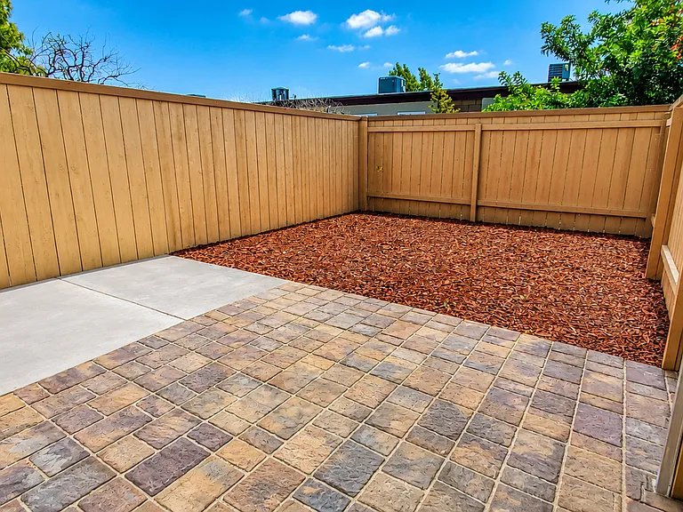 Large private fenced yard