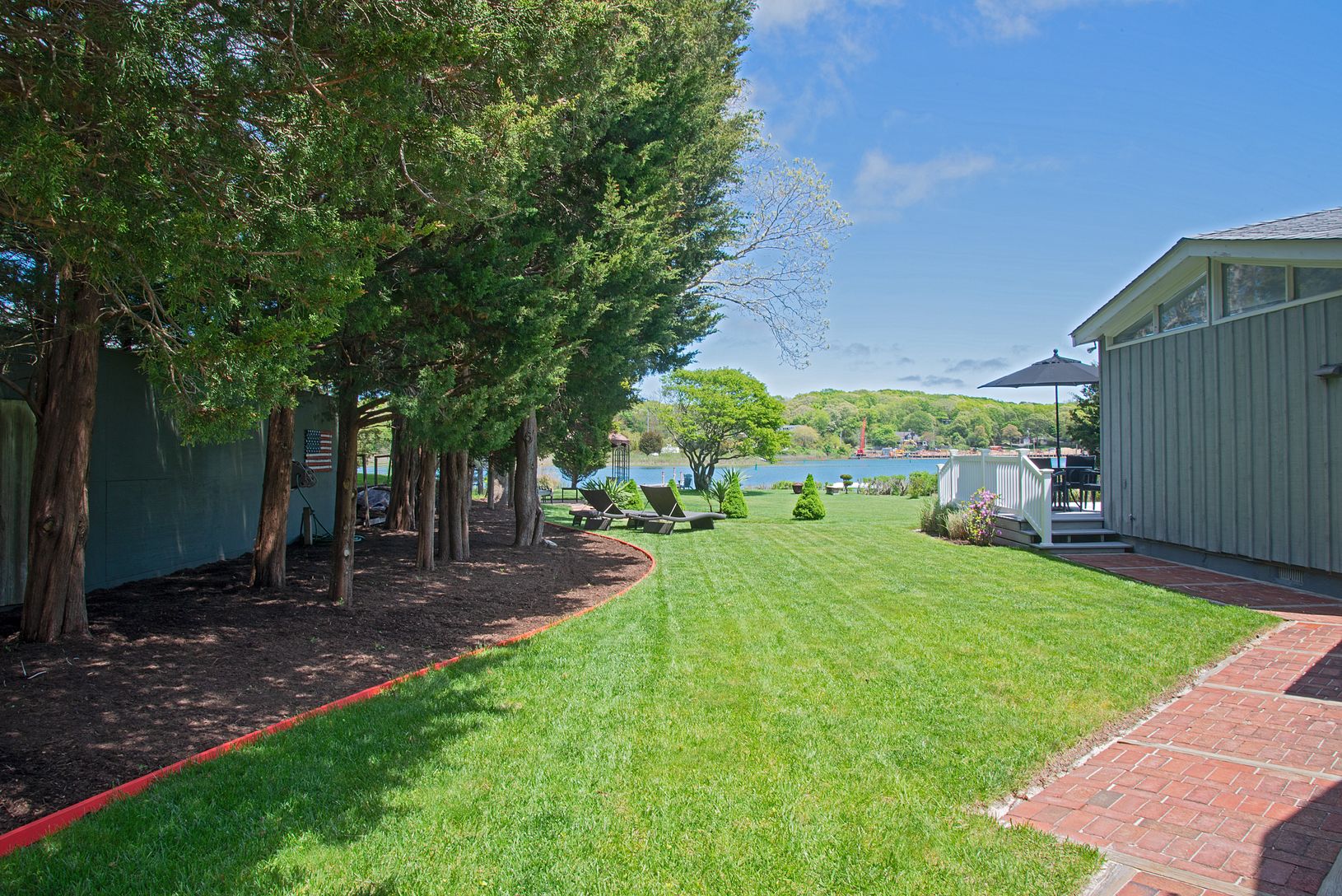 North lawn, great for lawn games. We have Bocci Balls and Lawn Croquet.