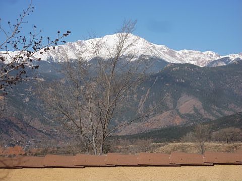 Patio View of Pikes Peak