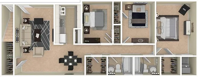 VairoVillage 3BD 2Bath 110sqft VairoVillage 3BD 2Bath 110sqft