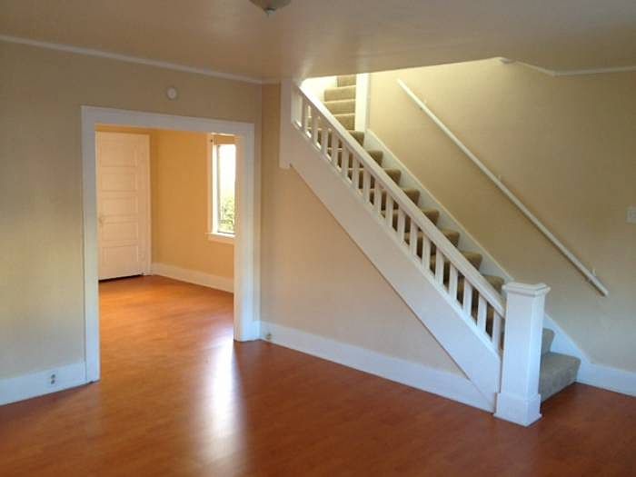 Stairs and dining room