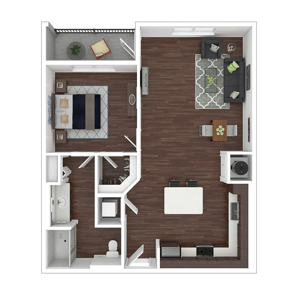 Floor plan One Bedroom - Phase II