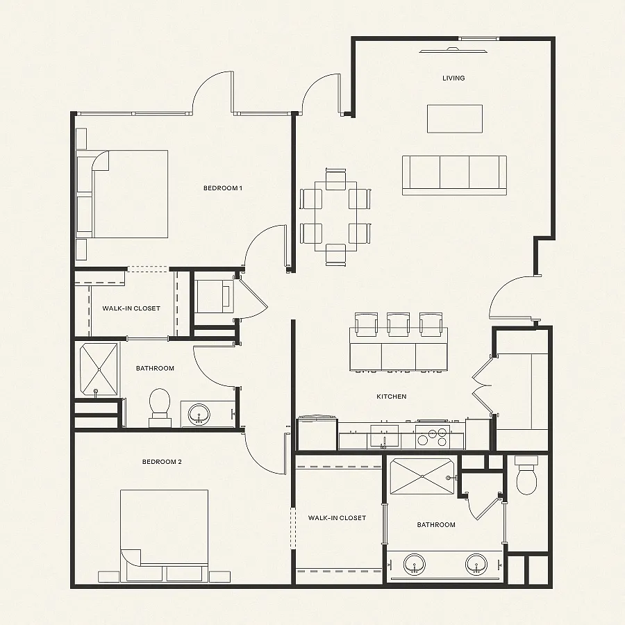 Floor plan B3 - Two Bedroom