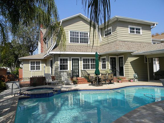 Pool with heated jacuzzi
