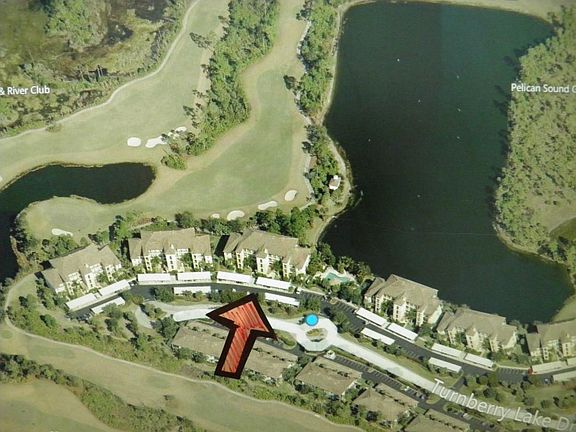 Birdseye view of condo building