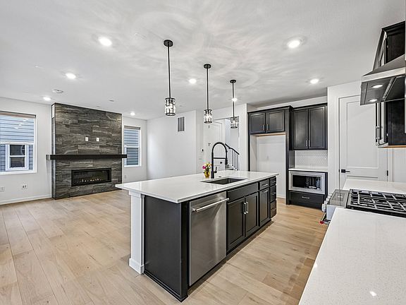 Kitchen facing living room