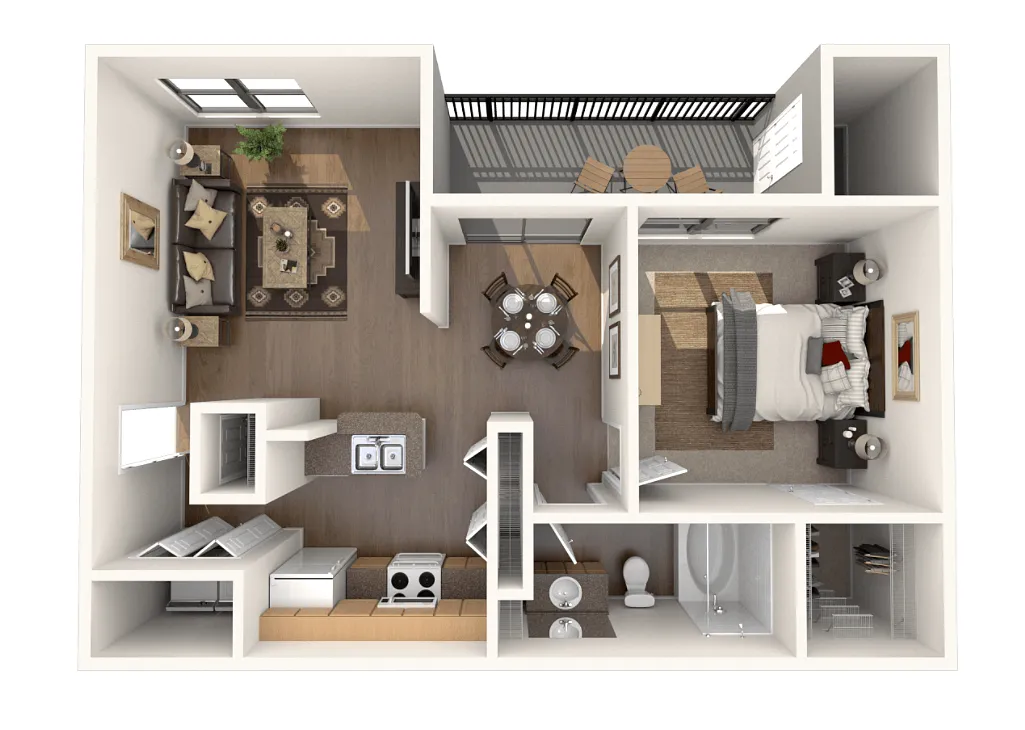 Floor plan A2 1X1
