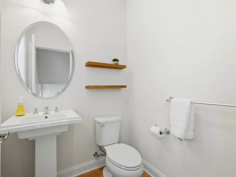 Powder room on main living level.