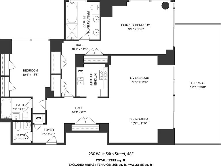 230 W 56th St #48F — Photo 2