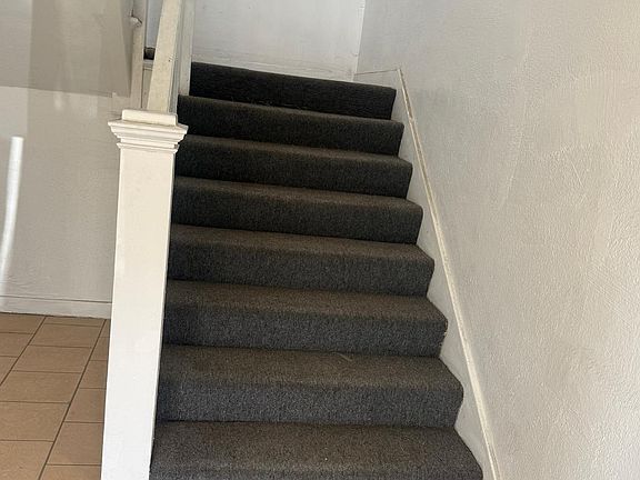 Stairs leading up to apartment