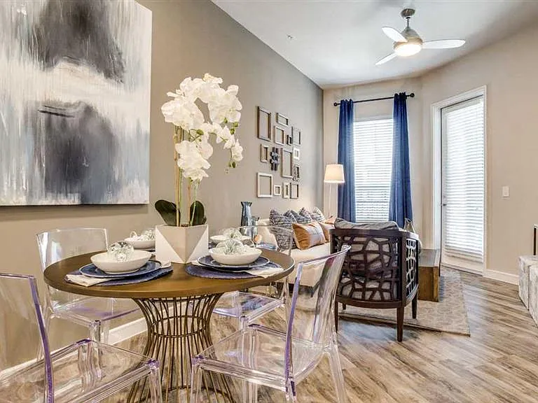 Large, open floor plans with high ceilings and natural sunlight.