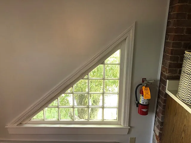 Unique Right Triangle Window In Kitchen