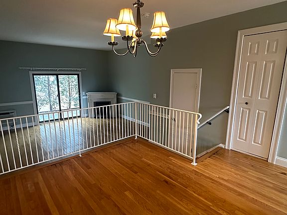 Dining area overlooking living room