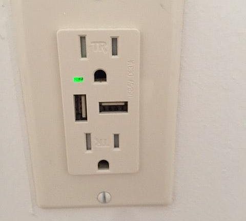 USB outlets!