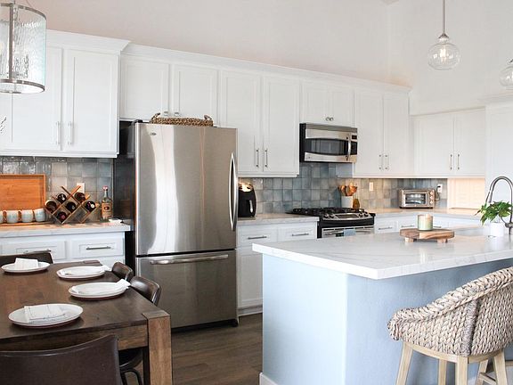 View of the newly remodeled kitchen.