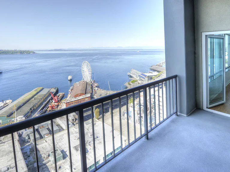 Private Balcony with Views of Elliot Bay