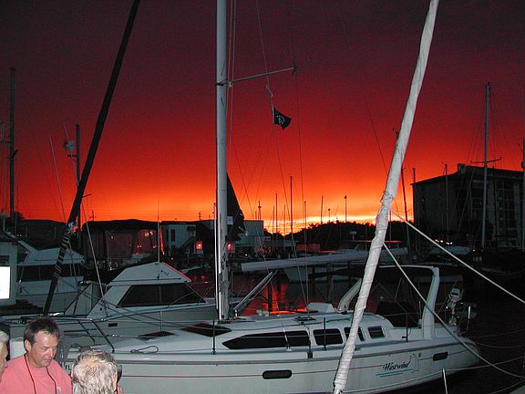 view of yacht club