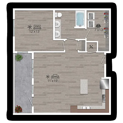 Floor plan 1 B
