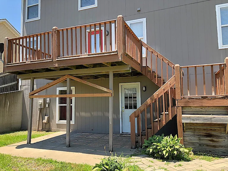 Backyard with deck, patio