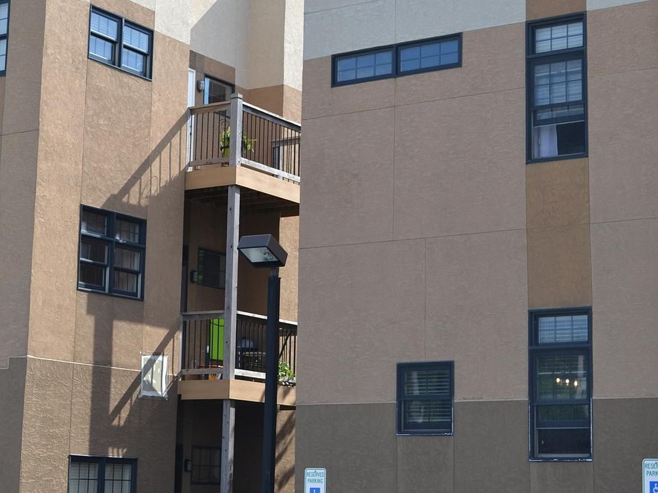 back parking lot and entrance to the courtyard