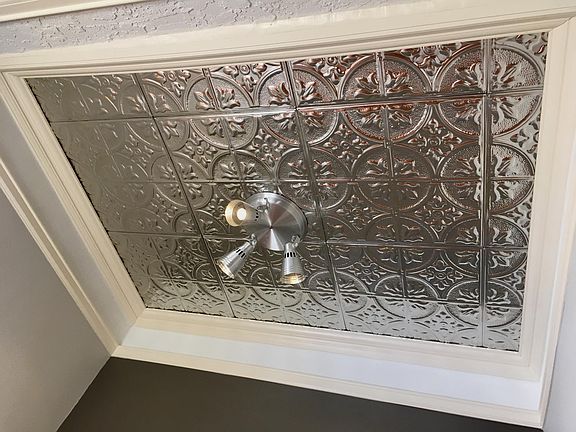 Foyer tin ceiling