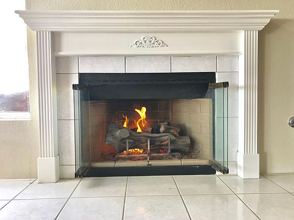 Living room fireplace